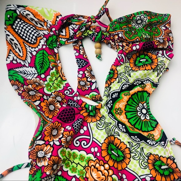 Beautiful Floral One piece Swimsuit | Size :S - Picture 2 of 7